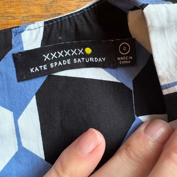 Kate Spade Saturday geometric print sleeveless shift dress - Picture 3 of 7